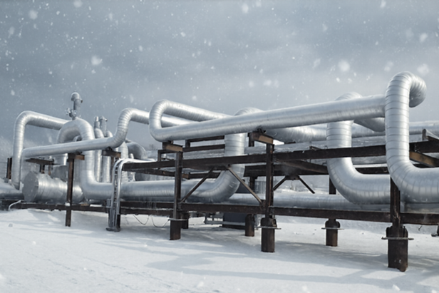 Professional engineer in safety gear working on construction site